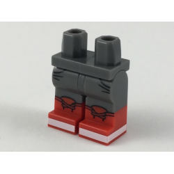 Hips and Legs with Red Boots, Black Outlined Pockets and Laces, White Soles Pattern Hips and Legs with Red Boots, Black Outlined Pockets and Laces, White Soles Pattern