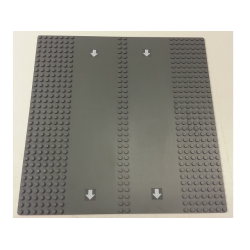 Baseplate, Road 32 x 32 7-Stud Straight with Double Driveway with Four White Arrows Pattern (Stickers) - Set 7993 Baseplate, Road 32 x 32 7-Stud Straight with Double Driveway with Four White Arrows Pattern (Stickers) - Set 7993
