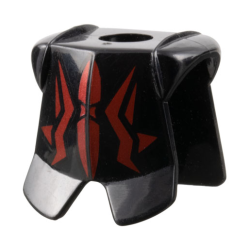 Minifigure Armor Breastplate with Leg Protection with Metallic Red Geometric Pattern Minifigure Armor Breastplate with Leg Protection with Metallic Red Geometric Pattern