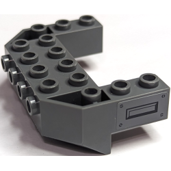 Train Front Sloping Base with 4 Studs with Hatch and Screws Pattern on Both Sides (Stickers) - Set 60010