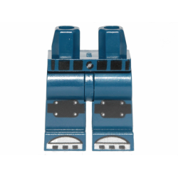 Hips and Legs with Black Knee Pads with Belts and Silver Toe Plates Pattern Hips and Legs with Black Knee Pads with Belts and Silver Toe Plates Pattern