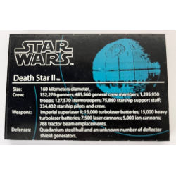 Stickered Assembly 12 x 8 x 2/3 with Star Wars Logo and 'Death Star II' Pattern (Sticker) - Set 10143 - 2 Plate 4 x 12, 12 Tile 1 x 8