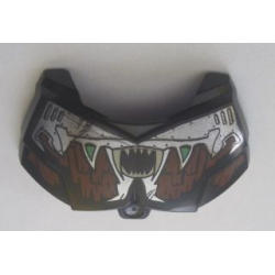 Large Figure Chest Armor Small with Reddish Brown Fur, Silver Armor and Tan Fangs Pattern Large Figure Chest Armor Small with Reddish Brown Fur, Silver Armor and Tan Fangs Pattern