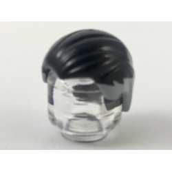 Minifigure, Hair Combed Front to Rear with Light Bluish Gray Temples and Back Pattern Minifigure, Hair Combed Front to Rear with Light Bluish Gray Temples and Back Pattern