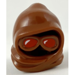 Minifigure, Headgear Hood with Goggles over Face with Red Lenses Pattern Minifigure, Headgear Hood with Goggles over Face with Red Lenses Pattern