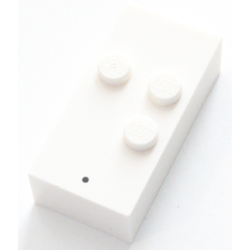 Деталь LEGO 65550pb01 Brick, Braille 2 x 4 with 3 Studs with Black Period (.) Pattern (dots-256 ⠲)