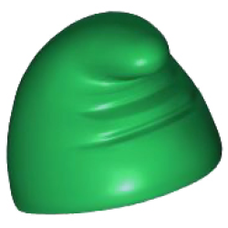 Minifigure, Headgear Slouch Hat, Dwarf / Gnome with Tip Facing Forwards, Creases at Front - Green