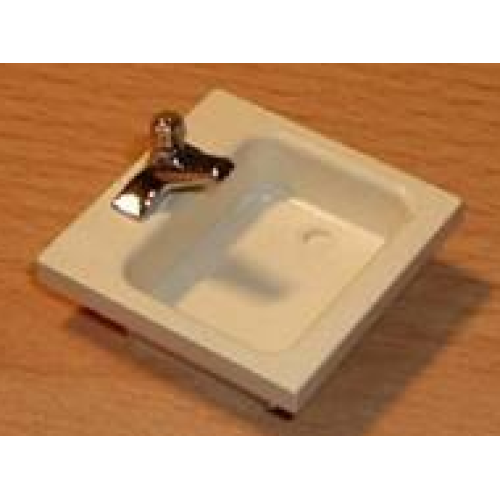 Деталь LEGO 840c01 Homemaker Washbasin Sink with Chrome Silver Tap