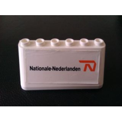Windscreen 2 x 6 x 2 with 'Nationale Nederlanden' on White Background Pattern (Sticker) - Set 880002-2 (in Combination with Sets 3308 / 3309) Windscreen 2 x 6 x 2 with 'Nationale Nederlanden' on White Background Pattern (Sticker) - Set 880002-2 (in Combination with Sets 3308 / 3309)