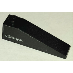 Slope 18 4 x 1 with White 'Charger' Pattern Model Left Side (Sticker) - Set 75893