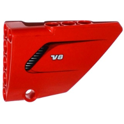 Technic, Panel Fairing #14 Large Short Smooth, Side B with Air Intake and 'V8' Pattern (Sticker) - Set 8070 Technic, Panel Fairing #14 Large Short Smooth, Side B with Air Intake and 'V8' Pattern (Sticker) - Set 8070