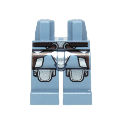 Hips and Legs with Reddish Brown Belt and Straps, Silver Armor Plates and Knees Pattern Hips and Legs with Reddish Brown Belt and Straps, Silver Armor Plates and Knees Pattern