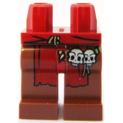 Hips and Reddish Brown Legs with Dark Red Loincloth and Skulls Pattern Hips and Reddish Brown Legs with Dark Red Loincloth and Skulls Pattern
