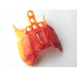 Bionicle Barraki Carapar Chest Cover with Marbled Bright Light Orange Pattern