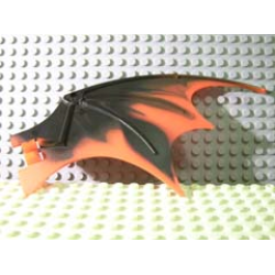 Dragon Wing 19 x 11 with Bar Hole and 2 Pin Holes with Marbled Trans-Red Trailing Edge Pattern Dragon Wing 19 x 11 with Bar Hole and 2 Pin Holes with Marbled Trans-Red Trailing Edge Pattern