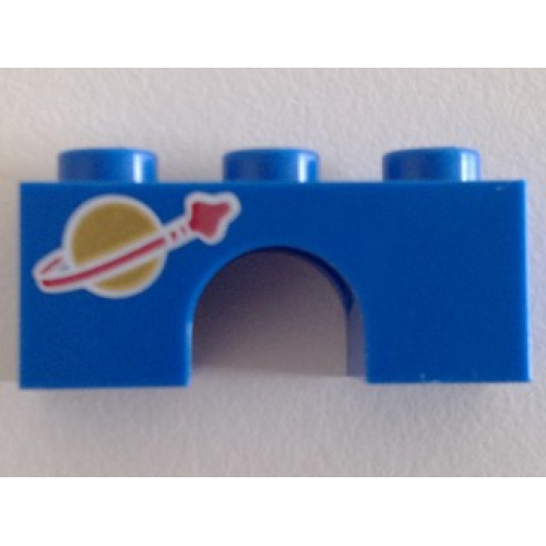 Деталь LEGO 4490pb02 Arch 1 x 3 with Classic Space Logo Pattern (Astro Kitty)