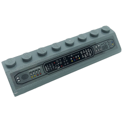 Slope 45 2 x 8 with Control Panel with Levers, Dials and Buttons Pattern (Sticker) - Set 76161