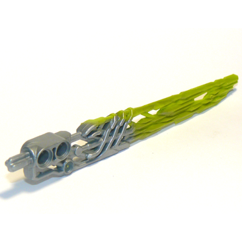 Деталь LEGO 24165pb04 Bionicle Weapon Protector Sword with Marbled Lime Pattern