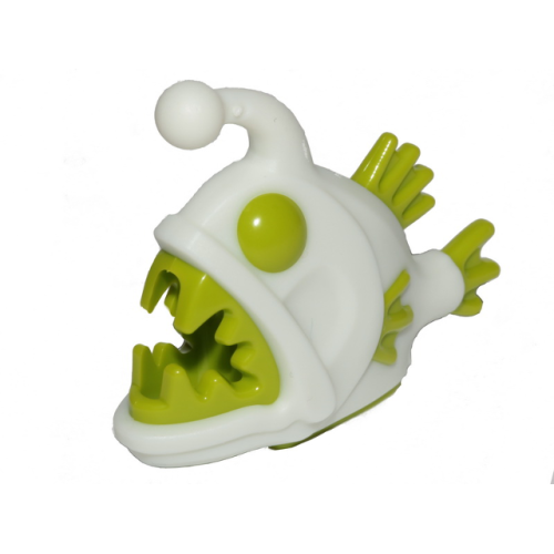 Деталь LEGO 67471pb01 Anglerfish with Molded Lime Eyes, Fins, and Teeth Pattern