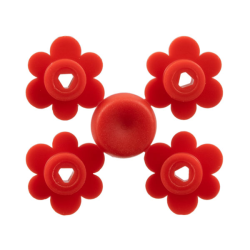 Plant Flower Small, 4 on Sprue - Red Plant Flower Small, 4 on Sprue - Red