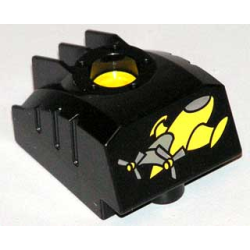 Duplo, Toolo MyBot Engine Program Brick with Yellow Airplane with Propellers Pattern