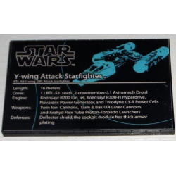 Stickered Assembly 12 x 8 x 2/3 with Star Wars Logo and 'Y-wing Attack Starfighter' Pattern (Sticker) - Set 10134 - 2 Plate 4 x 12, 12 Tile 1 x 8