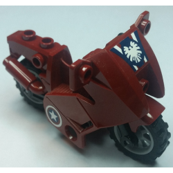 Motorcycle City with Black Chassis, LBG Wheels and Fairing with Eagle and Captain America Stars Pattern (Stickers) - Set 6865 Motorcycle City with Black Chassis, LBG Wheels and Fairing with Eagle and Captain America Stars Pattern (Stickers) - Set 6865