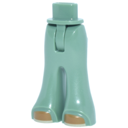 Mini Doll Hips and Trousers Bell-Bottoms with Medium Nougat Shoes with Tan Soles Pattern - Thin Hinge