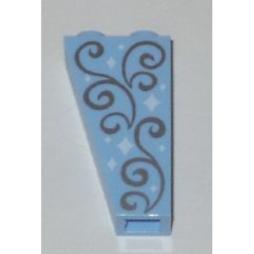 Деталь LEGO 2449pb006 Slope, Inverted 75 2 x 1 x 3 with Stars and Swirls Pattern on Both Sides