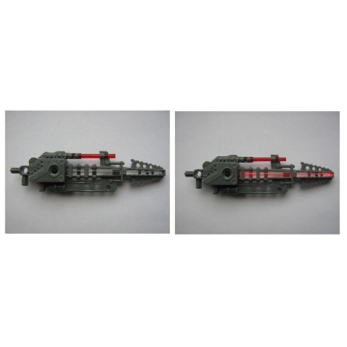 Деталь LEGO 55823c02 Bionicle Weapon Inika Light-up Laser Drill with Trans-Red Bar (55823c01 / 30374)