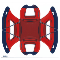 Plastic Tent Small with Red and Dark Blue Pattern