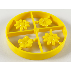 Scala Accessories - Complete Sprue - Flowers (2 each of Types 2 & 3) - Yellow