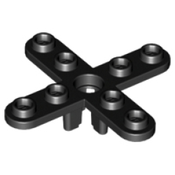 Propeller 4 Blade 5 Diameter with Rounded Ends and Open Hub - Black Propeller 4 Blade 5 Diameter with Rounded Ends and Open Hub - Black