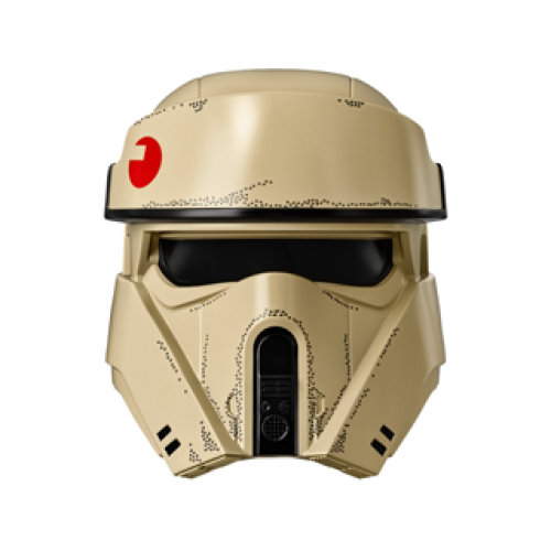 Деталь LEGO 27988pb01c01 Large Figure Head Modified SW Shoretrooper with Black Core and Weathered Gray Scratches Pattern