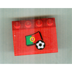 Slope 33 3 x 4 with Flag of Portugal and Soccer Ball on Transparent Background Pattern (Sticker) - Set 3407 Slope 33 3 x 4 with Flag of Portugal and Soccer Ball on Transparent Background Pattern (Sticker) - Set 3407