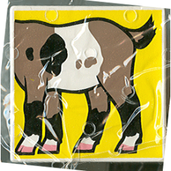 Duplo, Tile 2 x 2 x 1 with Goat Mosaic Picture 12 Pattern