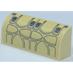 Slope, Curved 1 x 4 x 1 1/3 with SW Millennium Falcon Seat Cushion Pattern (Sticker) - Set 75192 Slope, Curved 1 x 4 x 1 1/3 with SW Millennium Falcon Seat Cushion Pattern (Sticker) - Set 75192