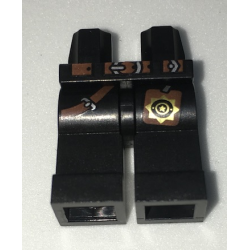 Hips and Legs with Reddish Brown Belts, Silver Buckle, Gold Badge on Hip Pattern Hips and Legs with Reddish Brown Belts, Silver Buckle, Gold Badge on Hip Pattern