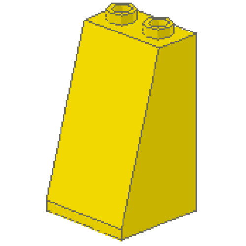 Деталь LEGO 3684 Slope 75 2 x 2 x 3 (Undetermined Type) - Yellow