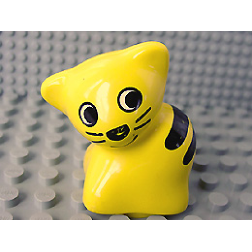 Деталь LEGO pri020 Primo Animal Cat Tiger with Face and Black Stripes Pattern