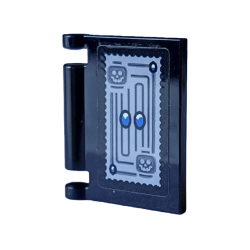 Minifigure, Utensil Book Cover with Labyrinth with 2 Minifigure Heads, White and Blue Ovals Pattern (Sticker) - Set 21348 (Dungeons & Dragons Tome of Clear Thought) Minifigure, Utensil Book Cover with Labyrinth with 2 Minifigure Heads, White and Blue Ovals Pattern (Sticker) - Set 21348 (Dungeons & Dragons Tome of Clear Thought)