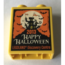 Duplo, Brick 1 x 2 x 2 with 2013 Happy Halloween LEGOLAND Discovery Centre Pattern Duplo, Brick 1 x 2 x 2 with 2013 Happy Halloween LEGOLAND Discovery Centre Pattern