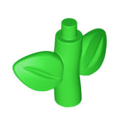 Plant Stem / Stalk with Bar, Bar Holder, and 2 Leaves