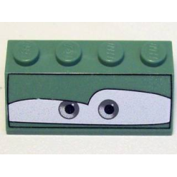 Slope 45 2 x 4 with Gray Eyes on White Background Pattern