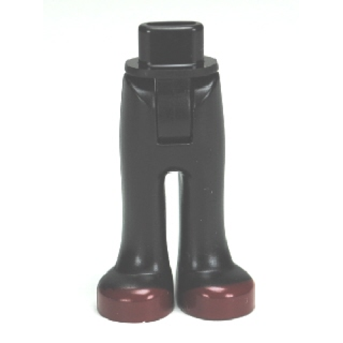 Деталь LEGO 92253c00pb03 Mini Doll Hips and Trousers with Back Pockets with Dark Red Shoes Pattern - Thick Hinge