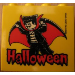 Brick 2 x 4 x 3 with Halloween Pattern
