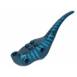 Dinosaur Body Raptor with Blue Stripes Pattern