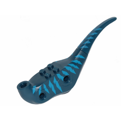 Деталь LEGO 98165c01pb13 Dinosaur Body Raptor with Blue Stripes Pattern