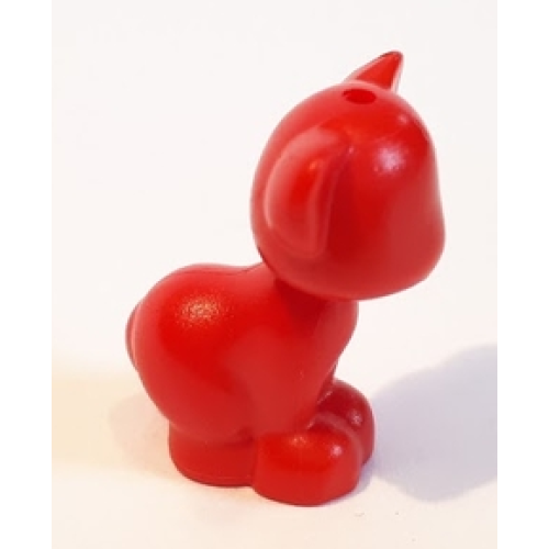 Деталь LEGO 11602 Cat, Friends Style, Sitting - Red