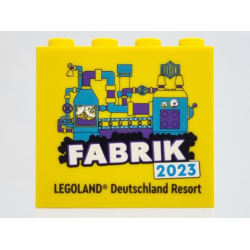 Brick 2 x 4 x 3 with LEGOLAND Deutschland Resort FABRIK 2023 Pattern